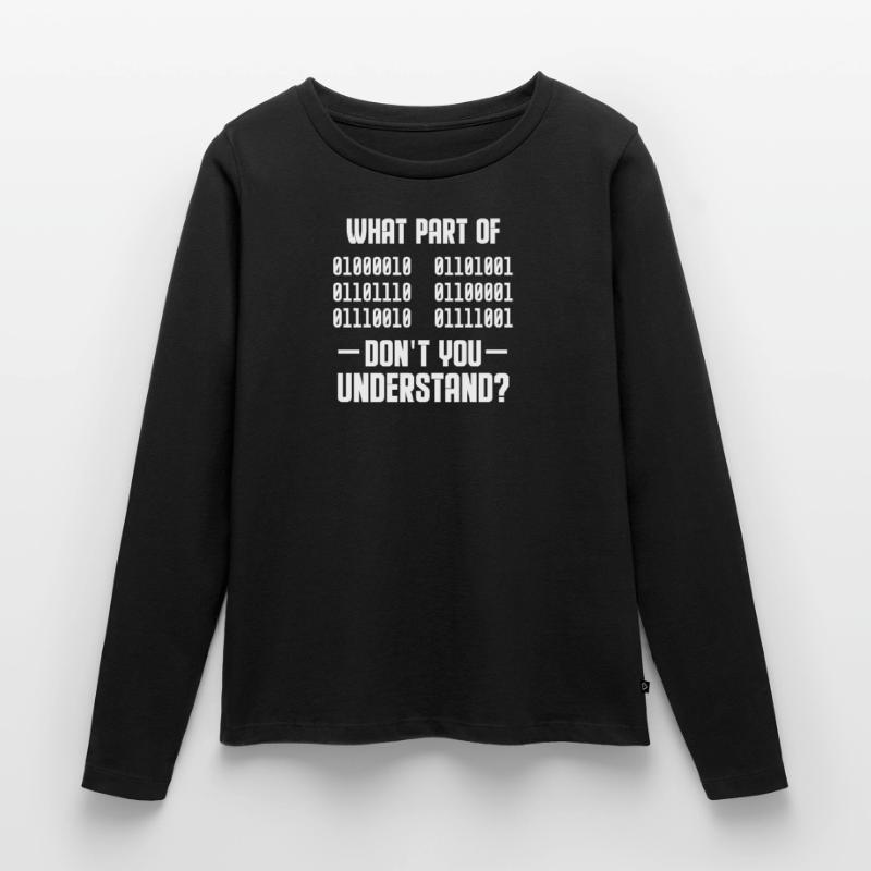 Binär Code Programmierer Coder Geschenk Frauen Premium Bio Langarmshirt