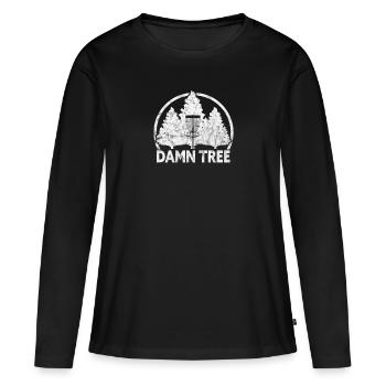 Disc Golf - Frauen Premium Bio Langarmshirt - Schwarz - Vorne - Julia (174cm)