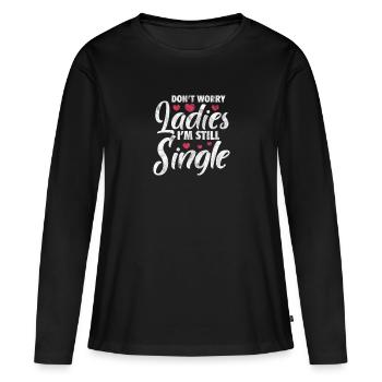 Single - Frauen Premium Bio Langarmshirt - Schwarz - Vorne - Julia (174cm)