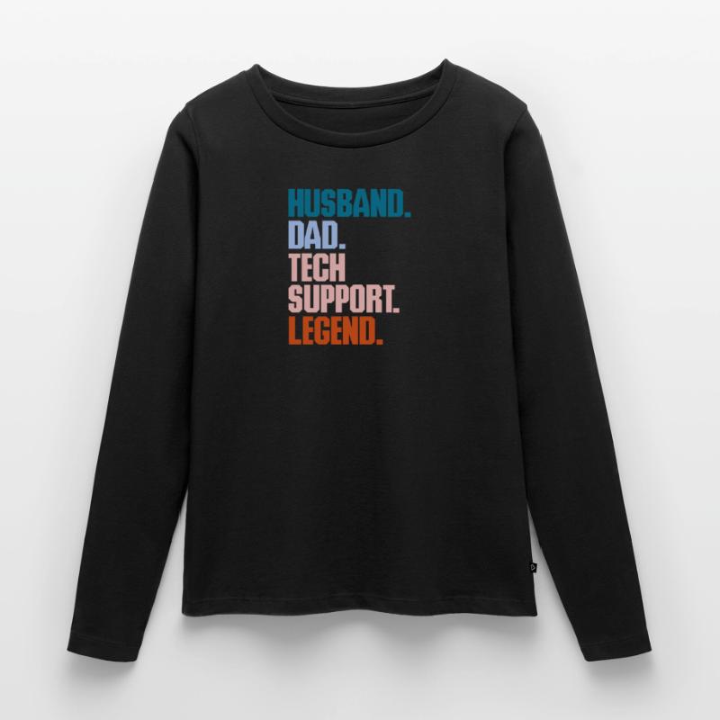 Support technique Computer It Admin Cadeau T-shirt manches longues Premium bio Femme