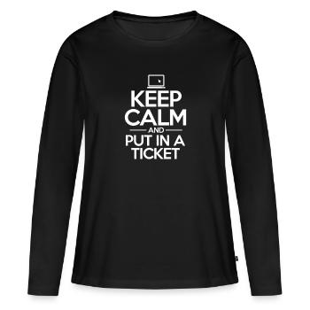 Support technique Computer It Admin Cadeau - T-shirt manches longues Premium bio Femme - noir - Devant - Julia (174cm)