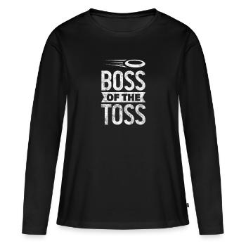 Ultimate Frisbee - Frauen Premium Bio Langarmshirt - Schwarz - Vorne - Julia (174cm)