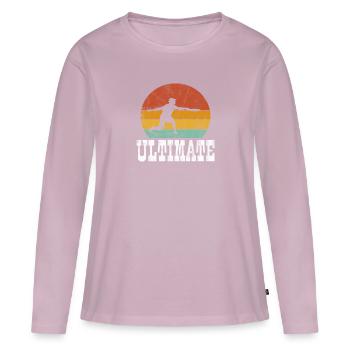 Ultimate Frisbee - Frauen Premium Bio Langarmshirt - Altrosa - Vorne - Julia (174cm)