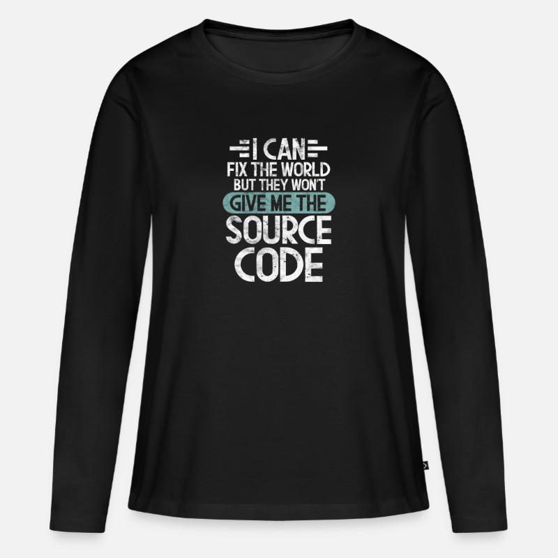 Programmierer - Frauen Premium Bio Langarmshirt - Schwarz