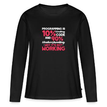 Software Developer Programmer Software - Women's Premium Organic Long Sleeve Shirt - black - Front - Julia (174cm)