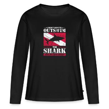 Requins Shark Ailerons de requin Shark Sea Gift - T-shirt manches longues Premium bio Femme - noir - Devant - Julia (174cm)