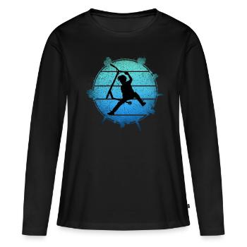 Stunt Scooter Freestyle - T-shirt manches longues Premium bio Femme - noir - Devant - Julia (174cm)