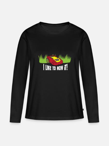 Lawn Mower Robot Lawn Mower Robotic Lawn mower - Women's Premium Organic Long Sleeve Shirt - black