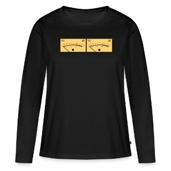 View VU Meter Volume - Women's Premium Organic Long Sleeve Shirt - black - Front - Julia (174cm)