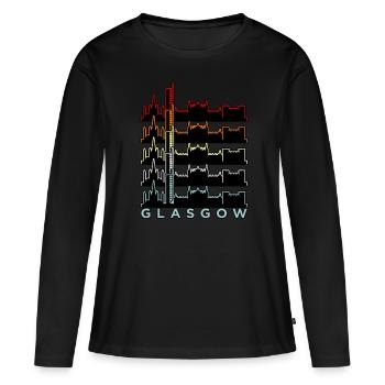 L’Écosse fière de son cadeau à Glasgow - T-shirt manches longues Premium bio Femme - noir - Devant - Julia (174cm)