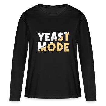 Levure Mode - Boulanger - T-shirt manches longues Premium bio Femme - noir - Devant - Julia (174cm)