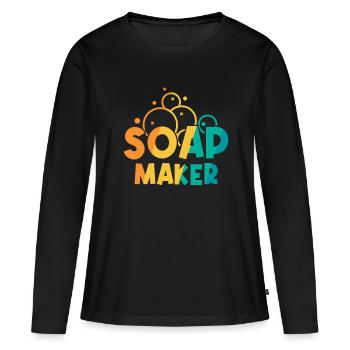 Soap Maker - Women's Premium Organic Long Sleeve Shirt - black - Front - Julia (174cm)
