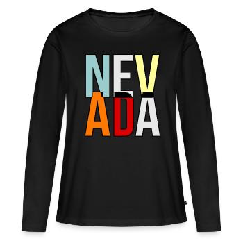 Cadeau de vie nevada - T-shirt manches longues Premium bio Femme - noir - Devant - Julia (174cm)