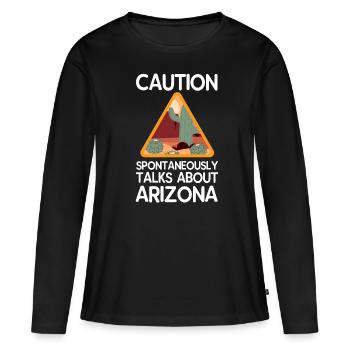 Conversations sur Arizona Poison - T-shirt manches longues Premium bio Femme - noir - Devant - Julia (174cm)