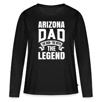 Arizona-vati-geschenk - Frauen Premium Bio Langarmshirt - Schwarz - Vorne - Julia (174cm)