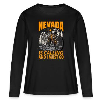 Cadeau de racine du Nevada - T-shirt manches longues Premium bio Femme - noir - Devant - Julia (174cm)