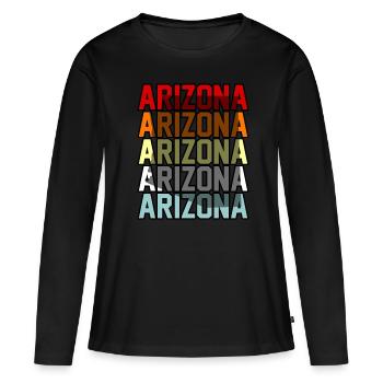 Cadeau de résident de l’Arizona - T-shirt manches longues Premium bio Femme - noir - Devant - Julia (174cm)