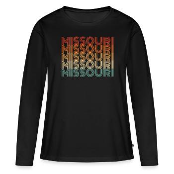 Missouri Einwohner Geschenk - Frauen Premium Bio Langarmshirt - Schwarz - Vorne - Julia (174cm)