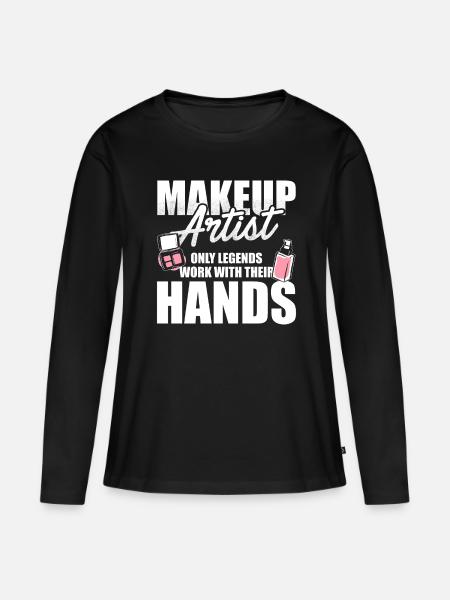 Makeup Artist - Frauen Premium Bio Langarmshirt - Schwarz
