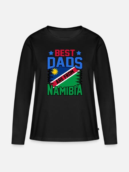 Namibia - Frauen Premium Bio Langarmshirt - Schwarz