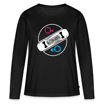 Skateboard Skateboard Skate Skater Skateboard - T-shirt manches longues Premium bio Femme - noir - Devant - Julia (174cm)