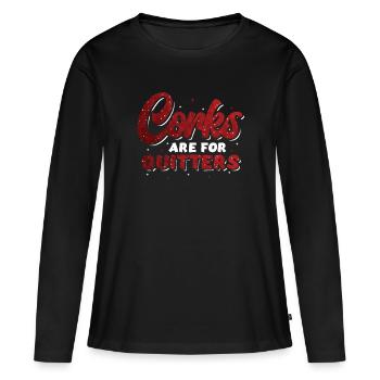 Corks are for Quitter's fun wine festival. - Women's Premium Organic Long Sleeve Shirt - black - Front - Julia (174cm)