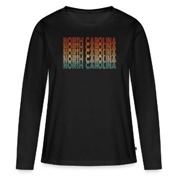Beauté de la Caroline du Nord cadeau - T-shirt manches longues Premium bio Femme - noir - Devant - Julia (174cm)