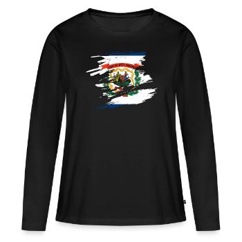 Geschenk Für Einwohner Von West Virginia - Frauen Premium Bio Langarmshirt - Schwarz - Vorne - Julia (174cm)