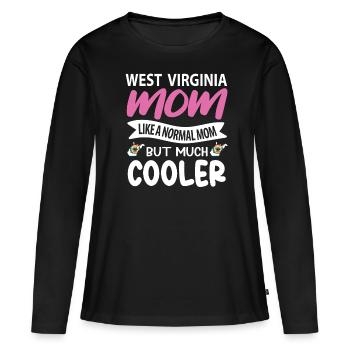 West Virginia mutter geschenk - Frauen Premium Bio Langarmshirt - Schwarz - Vorne - Julia (174cm)