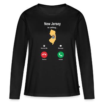 Visite au New Jersey Gift - T-shirt manches longues Premium bio Femme - noir - Devant - Julia (174cm)
