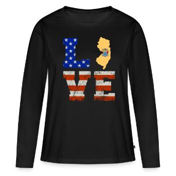 Cher cadeau new jersey - T-shirt manches longues Premium bio Femme - noir - Devant - Julia (174cm)