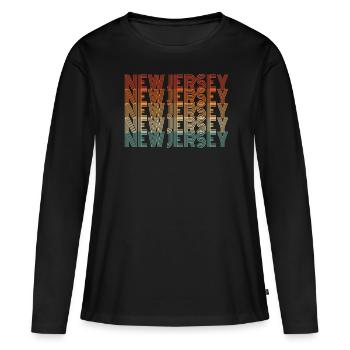 Geschenk Für Einwohner Von New Jersey - Frauen Premium Bio Langarmshirt - Schwarz - Vorne - Julia (174cm)