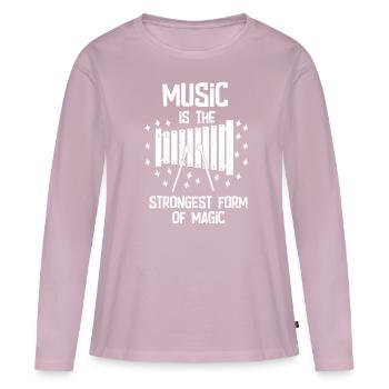 Musiciens Musique Groupe de musique Musikverein Instrument - T-shirt manches longues Premium bio Femme - rose poudré - Devant - Julia (174cm)