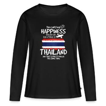 Thaïlande - T-shirt manches longues Premium bio Femme - noir - Devant - Julia (174cm)