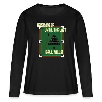 Billard Billard Boule De billard Triangle de billard Kö - T-shirt manches longues Premium bio Femme - noir - Devant - Julia (174cm)