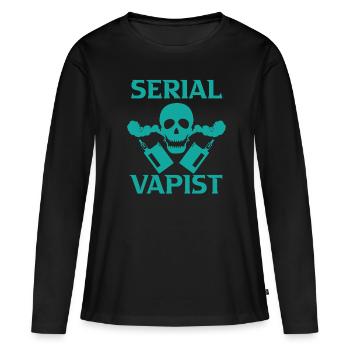 Elektro Zigarette E-Zigarette E-Shisha Vape - Frauen Premium Bio Langarmshirt - Schwarz - Vorne - Julia (174cm)
