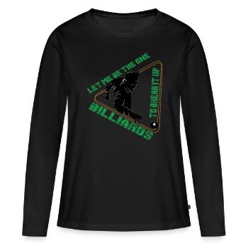 Billard Billard Boule De billard Triangle de billard Kö - T-shirt manches longues Premium bio Femme - noir - Devant - Julia (174cm)