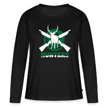 Chasseur Chasse Chasse Chasse Fusil de Tir - T-shirt manches longues Premium bio Femme - noir - Devant - Julia (174cm)