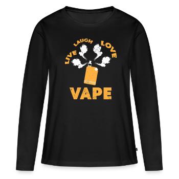 Vape E-Zigarette E-Shisha Zigaretten Rauchen - Frauen Premium Bio Langarmshirt - Schwarz - Vorne - Julia (174cm)