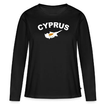 Chypre - T-shirt manches longues Premium bio Femme - noir - Devant - Julia (174cm)