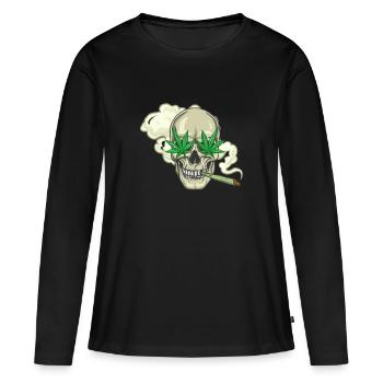 Cannabis - T-shirt manches longues Premium bio Femme - noir - Devant - Julia (174cm)