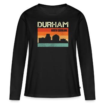 Durham Caroline du Nord - T-shirt manches longues Premium bio Femme - noir - Devant - Julia (174cm)