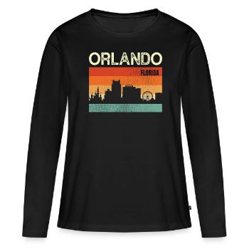 Orlando Florida - Women's Premium Organic Long Sleeve Shirt - black - Front - Julia (174cm)
