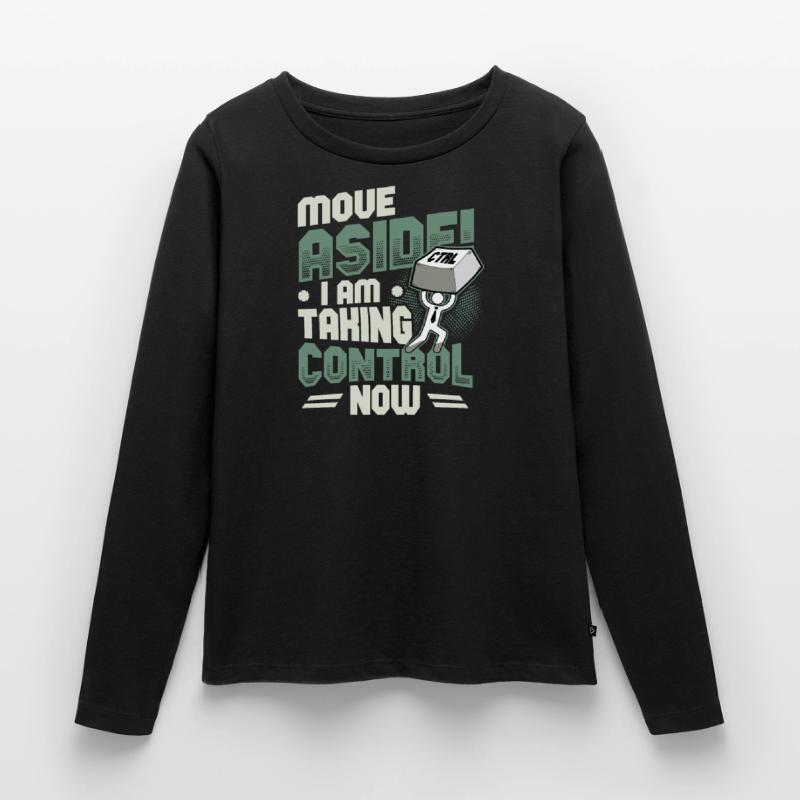 IT Support Computer Nerd Programmierer Pun Frauen Premium Bio Langarmshirt