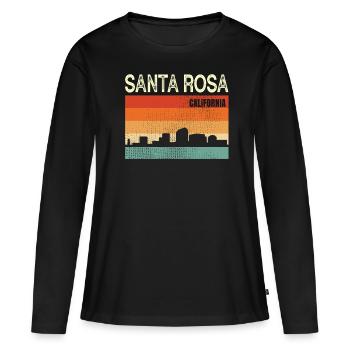 Santa Rosa - Women's Premium Organic Long Sleeve Shirt - black - Front - Julia (174cm)