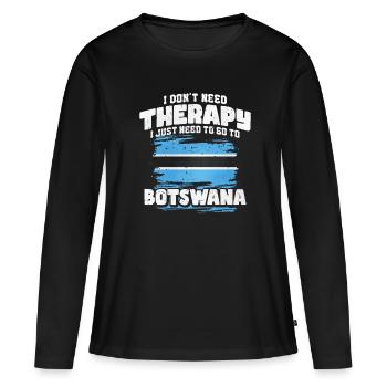 Botswana - T-shirt manches longues Premium bio Femme - noir - Devant - Julia (174cm)