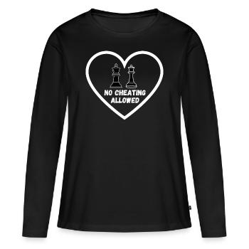 Schach Trend Chess Cheating Cheat Queens Gambit - Women's Premium Organic Long Sleeve Shirt - black - Front - Julia (174cm)