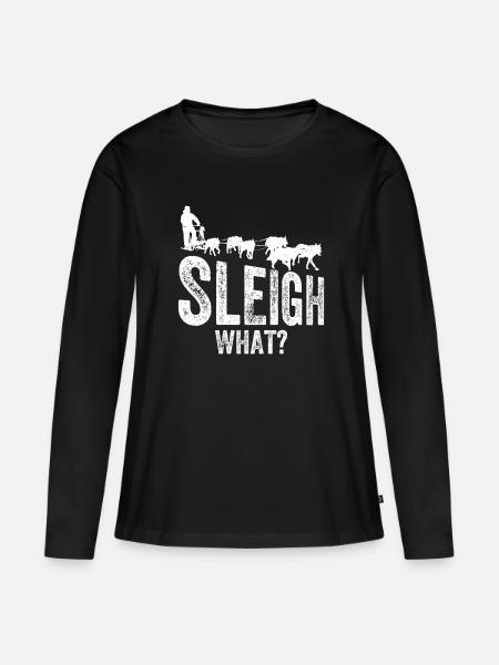 Dog Sledding | Mushing - Frauen Premium Bio Langarmshirt - Schwarz