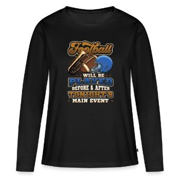 Main Event du spectacle de la mi-temps de football - T-shirt manches longues Premium bio Femme - noir - Devant - Julia (174cm)