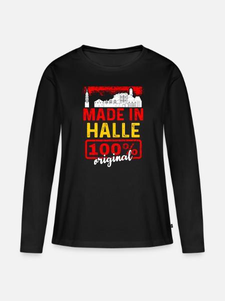 Kiel - Frauen Premium Bio Langarmshirt - Schwarz